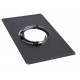 Plaque de propreté Inox noire 30X50cm diamètre 80mm