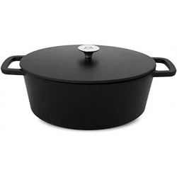 COCOTTE RONDE FONTE BLACK DESIGN 20CM 2.4L