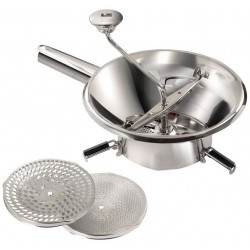 Moulin passe légume Inox avec 3 grilles 24cm