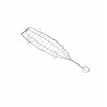 Grille à poisson ovale en acier inoxydable 600 mm x 190 mm