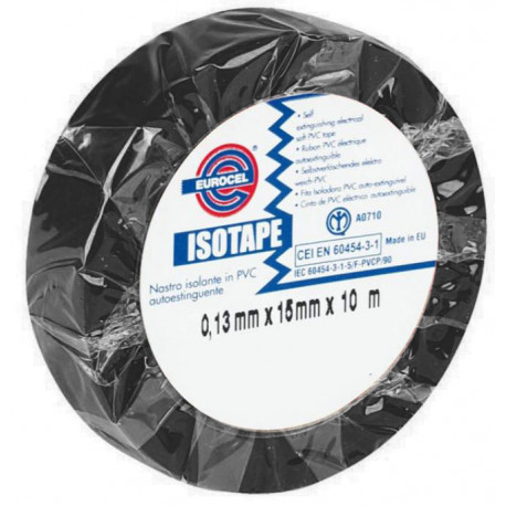 Ruban élect. 15 mm x 10 m NOIR (en pack 10 rlx)