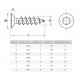 VIS AGGLO TF TORX INOX FT 4X16 (boite de 200 ou 500)