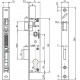 Serrure pour cylindre européen METALUX pêne dormant demi-tour NF axe 24 mm