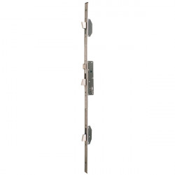 Serrure 3 points pêne droit demi tour axe 30mm têtière plate