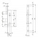 Coffre pour serrure 1 point ISEO pêne droit demi-tour axe 25mm