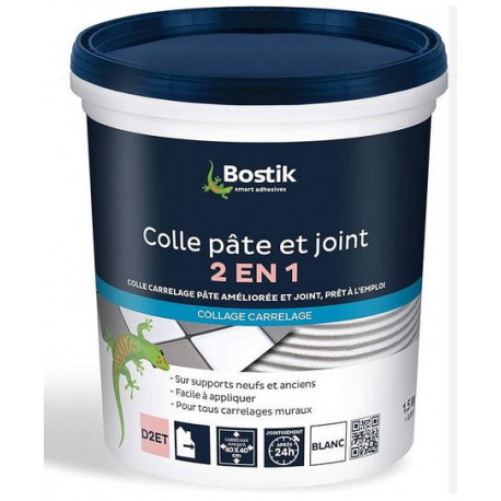 COLLE CARRELAGE & JOINT Blanc - 1.5kg