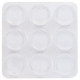 TAMPONS ADHESIFS PVC TRANSP. 3mm Ø17mm (x9)