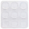 Tampons amortisseurs adhésif PVC transparent 3mm diamètre 17mm par 9
