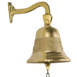 CLOCHE LAITON 100mm avec SUPPORT LAITON