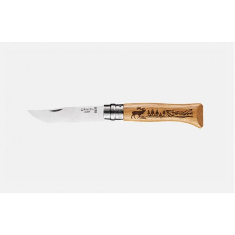 OPINEL INOX N°8 CHENE DECORS CERF
