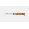 Opinel inox n°8 chêne décors chamois