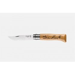 OPINEL INOX N°8 CHENE DECORS LIEVRE