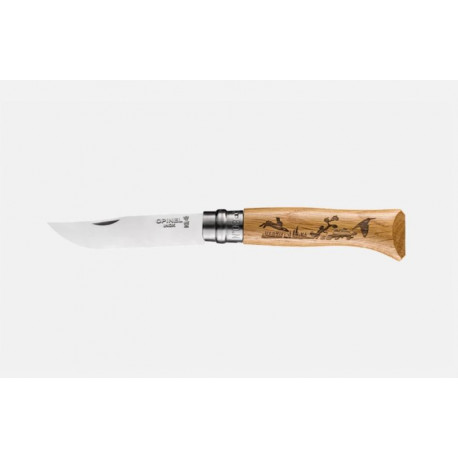 OPINEL INOX N°8 CHENE DECORS LIEVRE