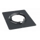 Plaque de propreté INOX Noir 40 X 40cm diamètre 139mm
