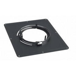 Plaque de propreté INOX Noir 40 X 40cm diamètre 139mm