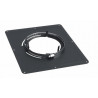 Plaque de propreté INOX Noir 40 X 40cm pour conduit 139mm