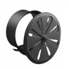 Grille ronde réglable 13cm - Sortie 100 mm Noire