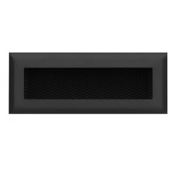 Grille récuparateur air chaud 18 x 7 cm acier noir