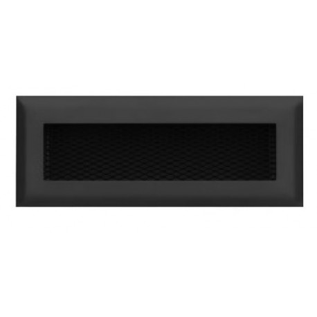 Grille récuparateur air chaud 18 x 7 cm acier noir