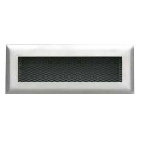 Grille 18 x 7 cm Acier blanc B9
