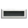 Grille de diffusion d’air chaud 18x7 cm acier blanc avec cadre intérieur