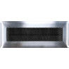 Grille de diffusion d’air chaud 18x7 cm INOX Brossé avec cadre intérieur