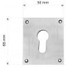 Entrée Inox verticale 65x90mm Clé I