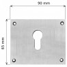 Entrée Inox horizontale 65 x 90mm