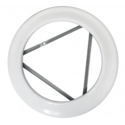 Rosace à ressort blanc 111mm - Collerette fine 2cm