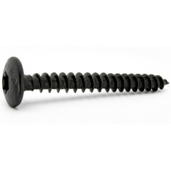 Vis penture zinguée noire 6X30 mm