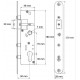 SERRURE A ALARDER DE PORTAIL REVERSIBLE AXE 50MM
