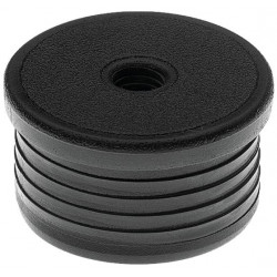 Embout rond fileté noir intérieur 30 mm m8 