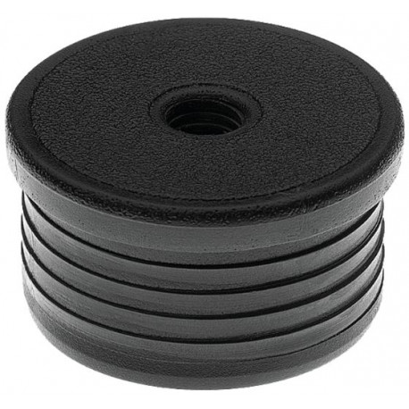 Embout rond fileté noir intérieur 30 mm m8 
