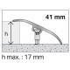 Seuil multi-niveaux 41mm argent 270cm