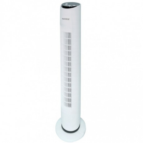 Ventilateur tour blanc 45W avec télécommande