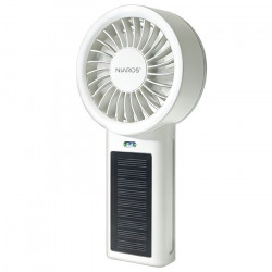 Mini ventilateur a main solaire - blanc