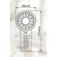 Mini ventilateur a main solaire - blanc