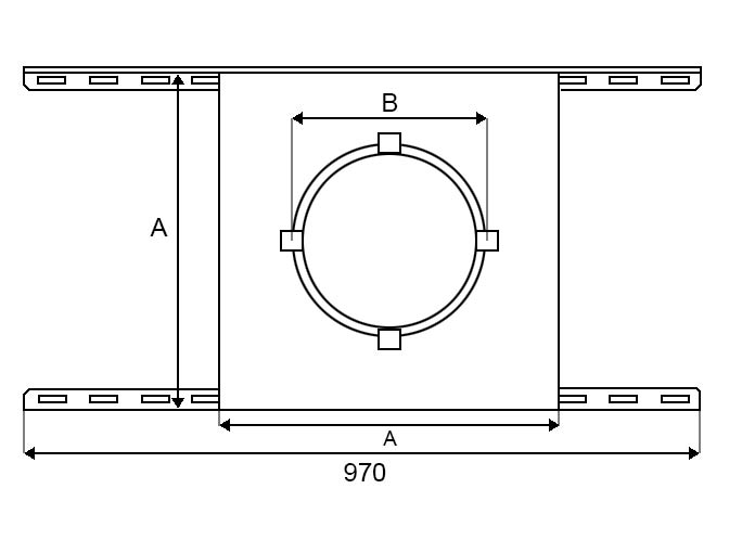 Support plancher Opsinox galva 180x230